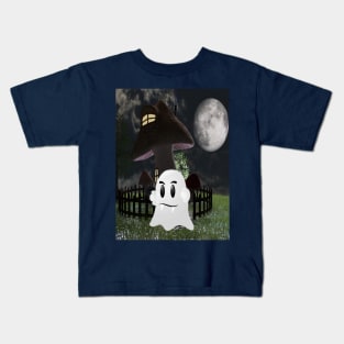 Halloween fanged ghost Kids T-Shirt